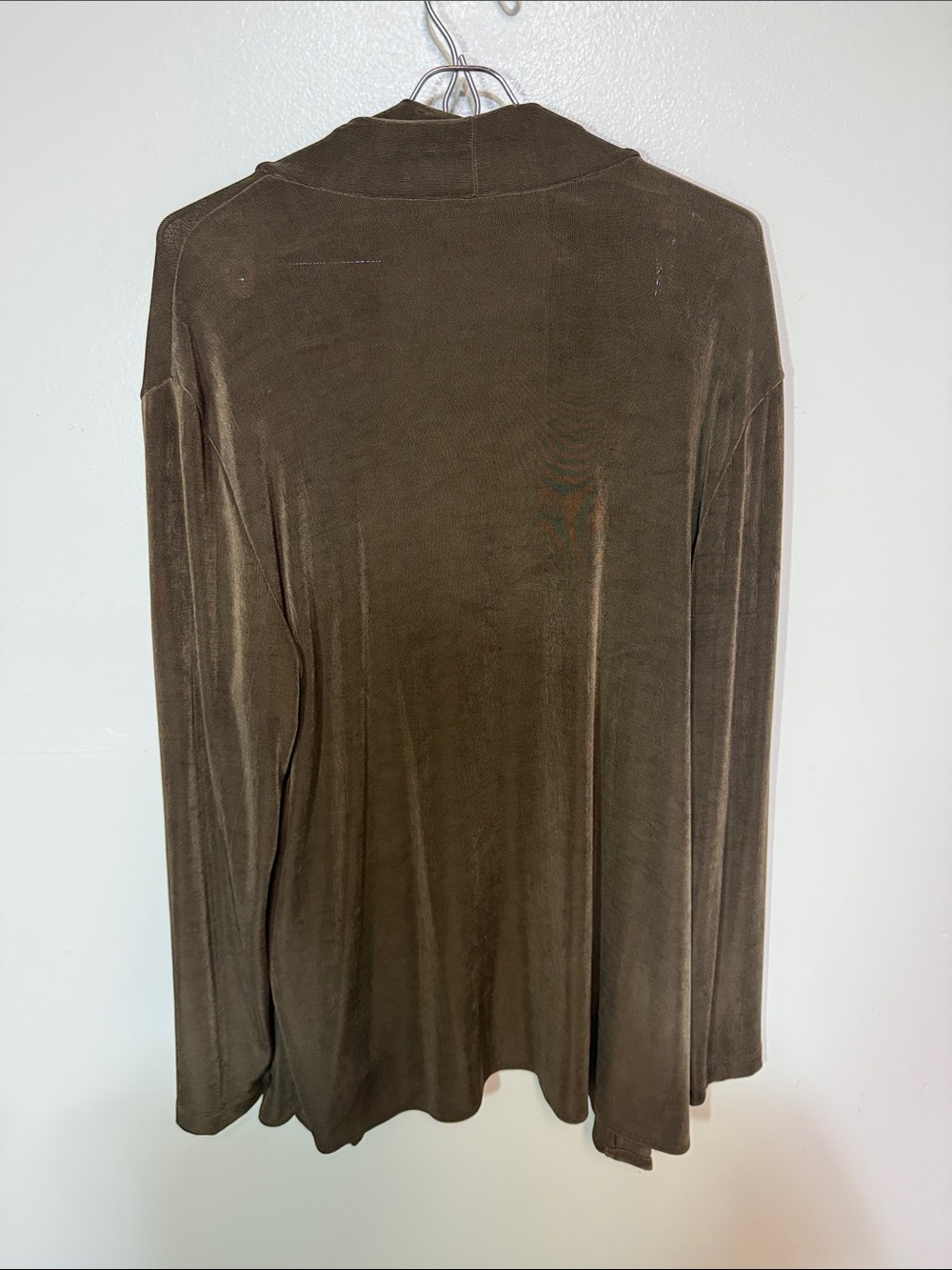 Chico's Travelers Olive Brown Open Front Cardigan size 3 - Picture 3 of 4